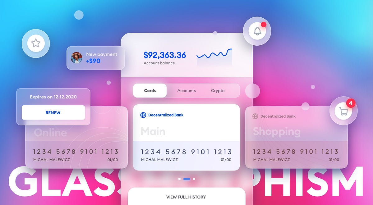 Glassmorphism in user interfaces